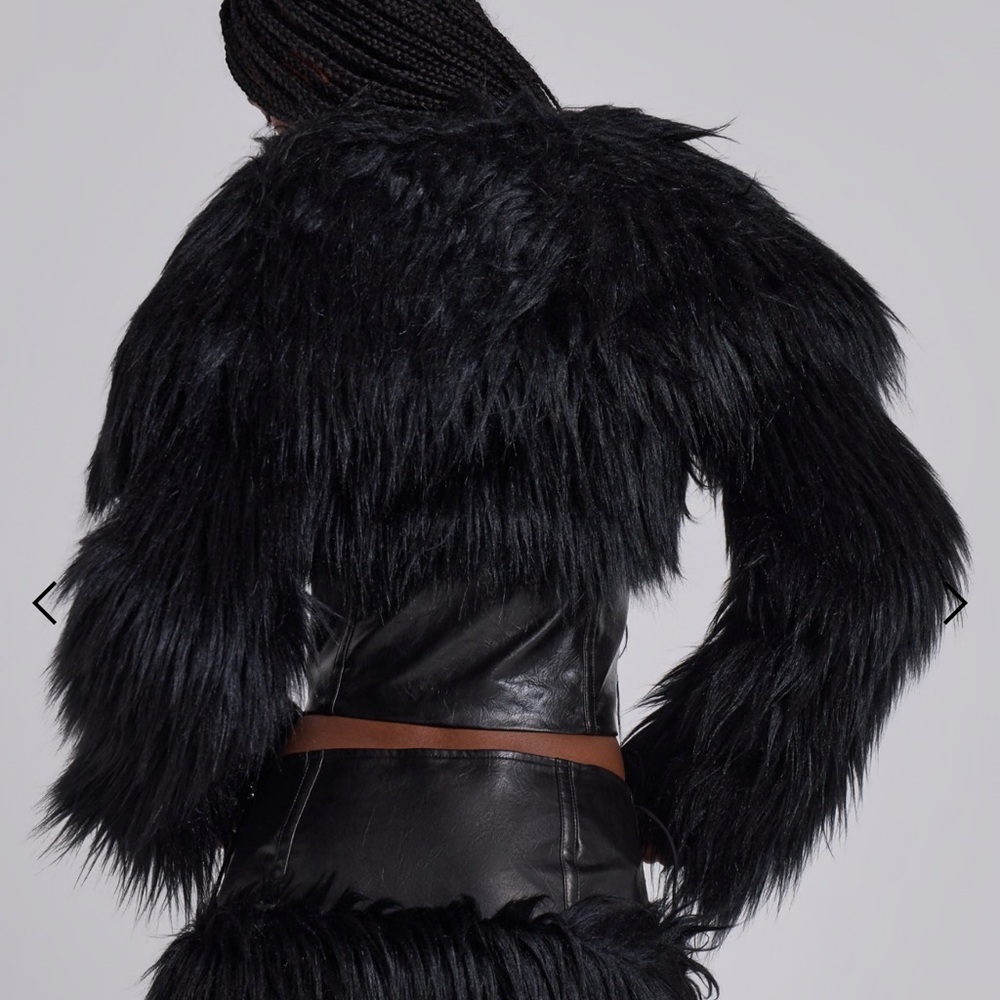 NWT Jaded London Viera Faux Fur and Leather Jacket SMALL - Picture 3 of 10